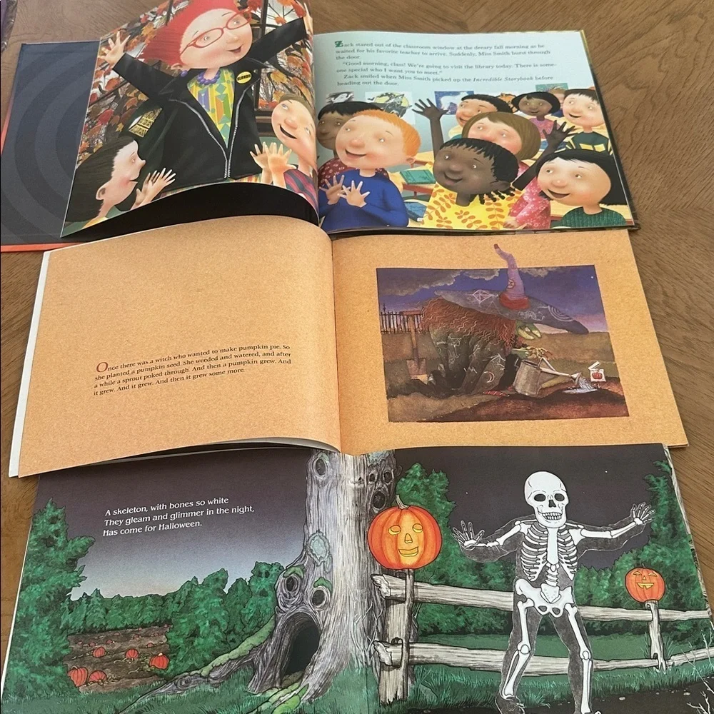 Kids Halloween Costume Set - Spooky Library Theme 3 books